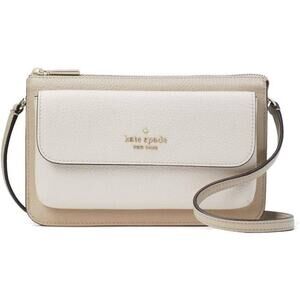 kate spade cream and white leather crossbody, new without tags
